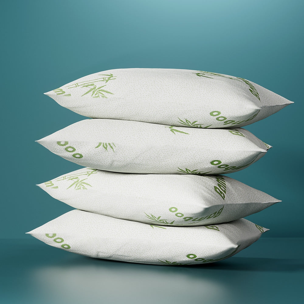 Giselle Bedding 4 Pack Bamboo Pillow Family Hotel-Home &amp; Garden &gt; Bedding-PEROZ Accessories