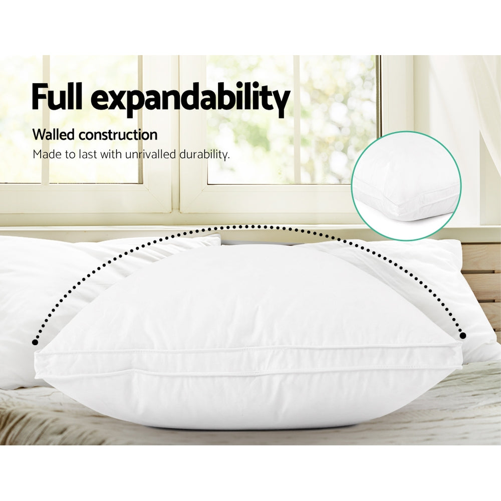 Giselle Bedding Duck Feather Down Twin Pack Pillow-Home &amp; Garden &gt; Bedding-PEROZ Accessories