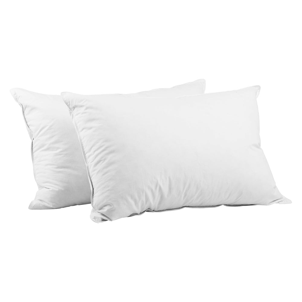 Giselle Bedding Set of 2 Duck Down Pillow - White-Home &amp; Garden &gt; Bedding-PEROZ Accessories