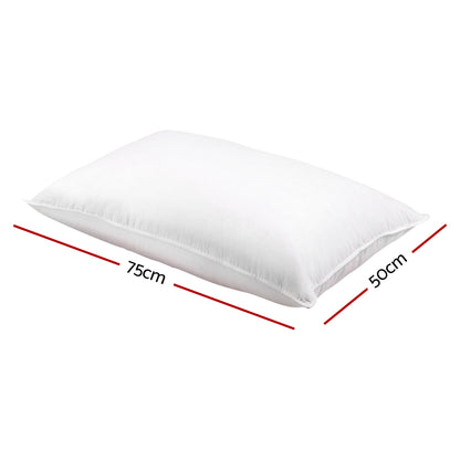 Giselle Bedding Set of 2 Duck Down Pillow - White-Home &amp; Garden &gt; Bedding-PEROZ Accessories
