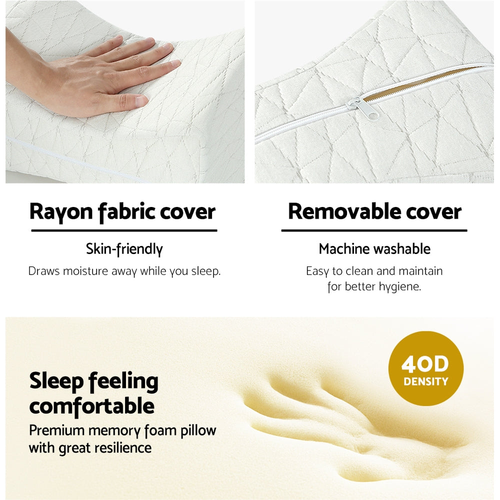 Giselle Bedding Memory Foam Pillow Cushion Neck Support Knee Leg Pillows Soft-Home &amp; Garden &gt; Bedding-PEROZ Accessories