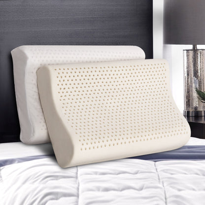 Giselle Latex Pillow Contour Latex Pillows Set of 2-Home &amp; Garden &gt; Bedding-PEROZ Accessories