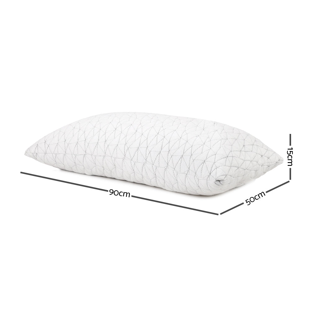 Giselle Bedding Set of 2 Rayon King Memory Foam Pillow-Pillows-PEROZ Accessories