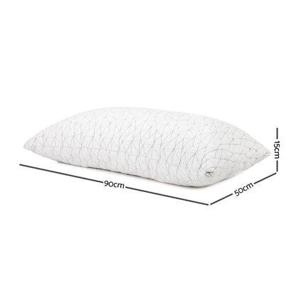 Giselle Bedding Set of 2 Rayon King Memory Foam Pillow-Pillows-PEROZ Accessories