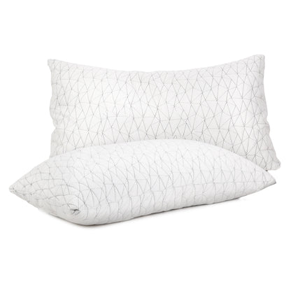 Giselle Bedding Set of 2 Rayon King Memory Foam Pillow-Pillows-PEROZ Accessories