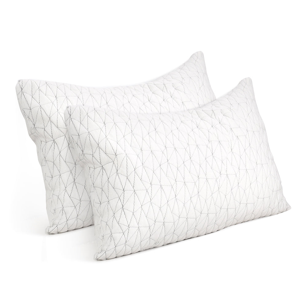 Giselle Bedding Set of 2 Rayon Single Memory Foam Pillow-Pillows-PEROZ Accessories