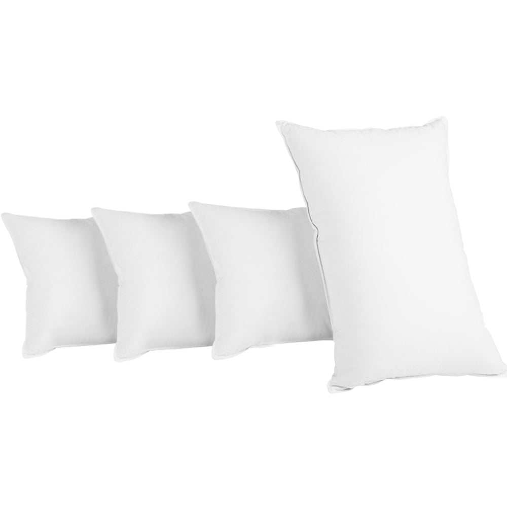Giselle Bedding Set of 4 Medium &amp; Firm Cotton Pillows-Home &amp; Garden &gt; Bedding-PEROZ Accessories