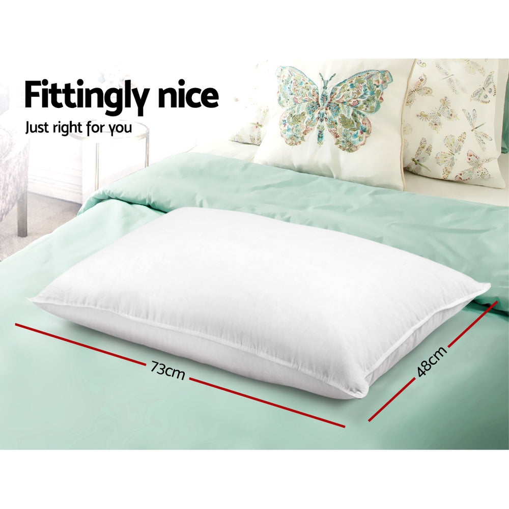 Giselle Bedding Set of 4 Medium &amp; Firm Cotton Pillows-Home &amp; Garden &gt; Bedding-PEROZ Accessories