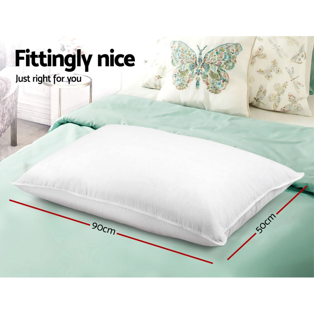 Giselle Bedding King Size 4 Pack Bed Pillow Medium*2 Firm*2 Microfibre Fiiling-Home &amp; Garden &gt; Bedding-PEROZ Accessories