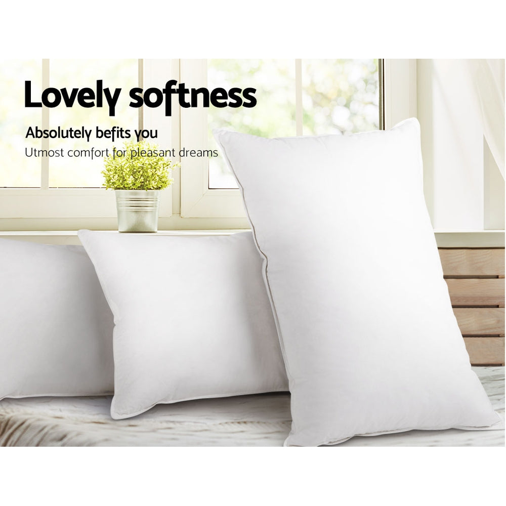 Giselle Bedding King Size 4 Pack Bed Pillow Medium*2 Firm*2 Microfibre Fiiling-Home &amp; Garden &gt; Bedding-PEROZ Accessories