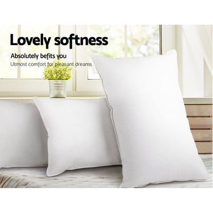 Giselle Bedding King Size 4 Pack Bed Pillow Medium*2 Firm*2 Microfibre Fiiling-Home &amp; Garden &gt; Bedding-PEROZ Accessories