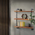 Artiss Display Shelves Wall Brackets Bookshelf Industrial DIY Pipe Shelf Rustic-Furniture > Living Room - Peroz Australia - Image - 1