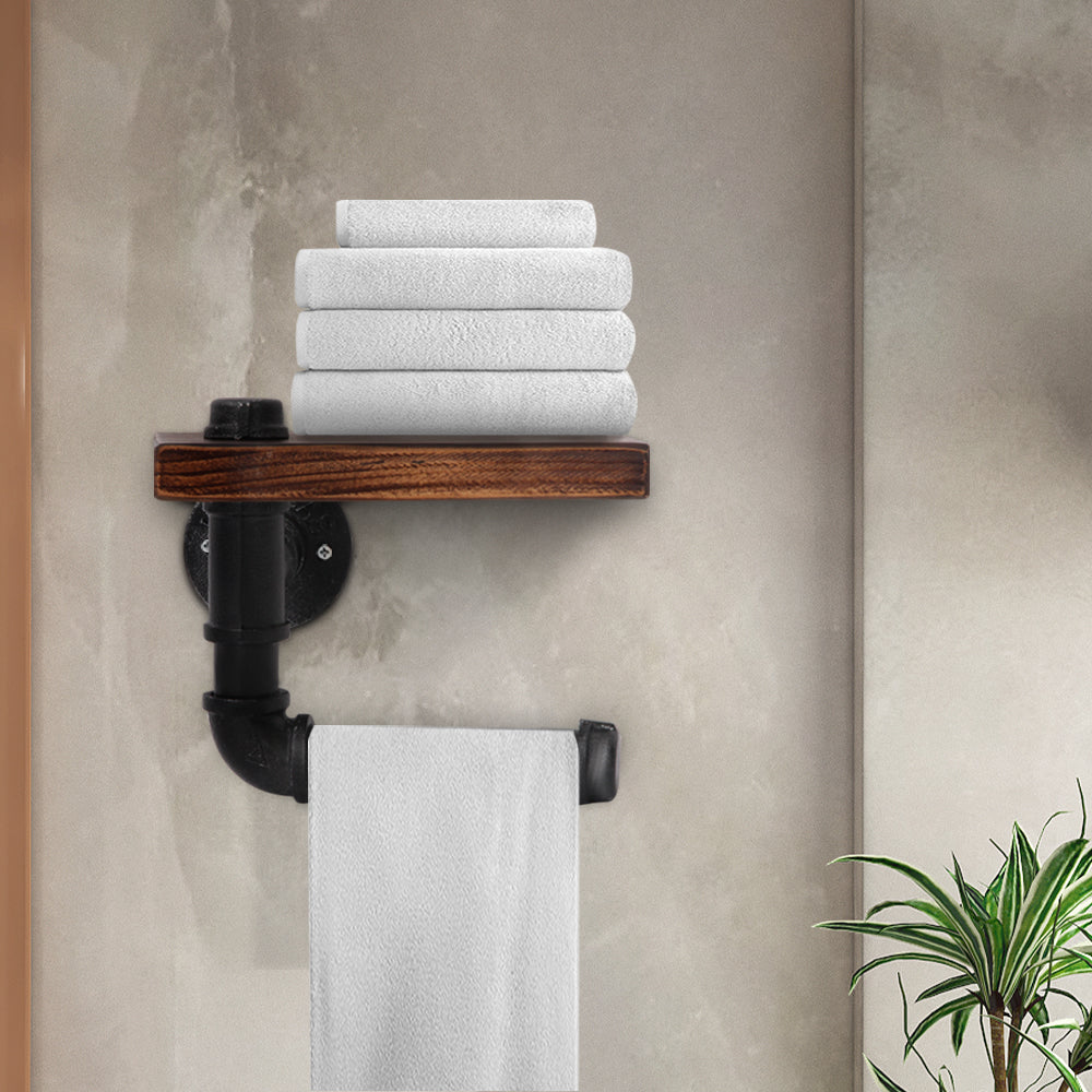 Artiss 1X Wall Shelves Paper Holder Industrial Pipe Shelf DIY Vintage Brackets-Home &amp; Garden &gt; DIY - Peroz Australia - Image - 1