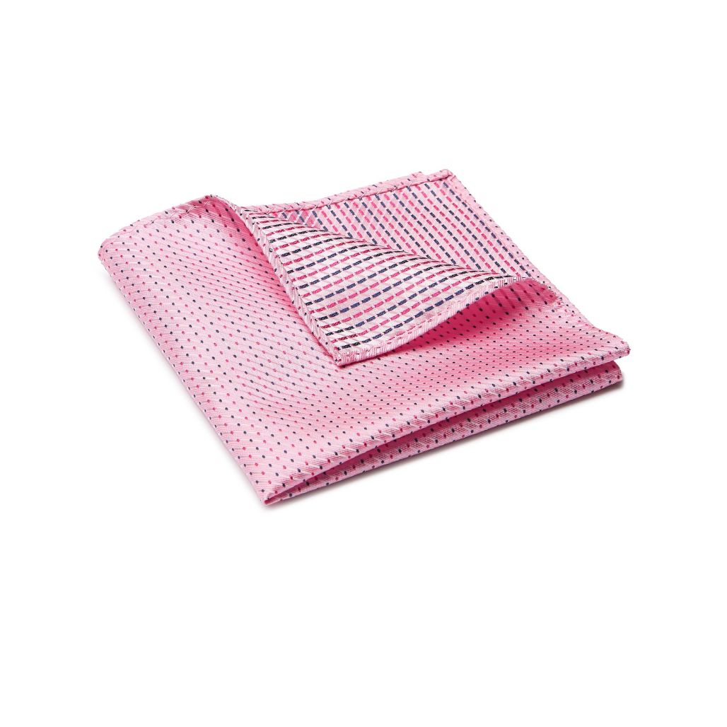 POCKET SQUARE. Micro Print. Pink-Pocket Squares-PEROZ Accessories