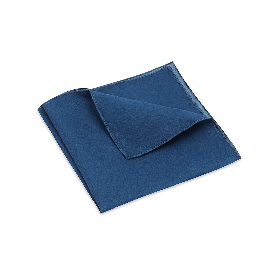 POCKET SQUARE. Plain. Mineral Blue-Pocket Squares-PEROZ Accessories