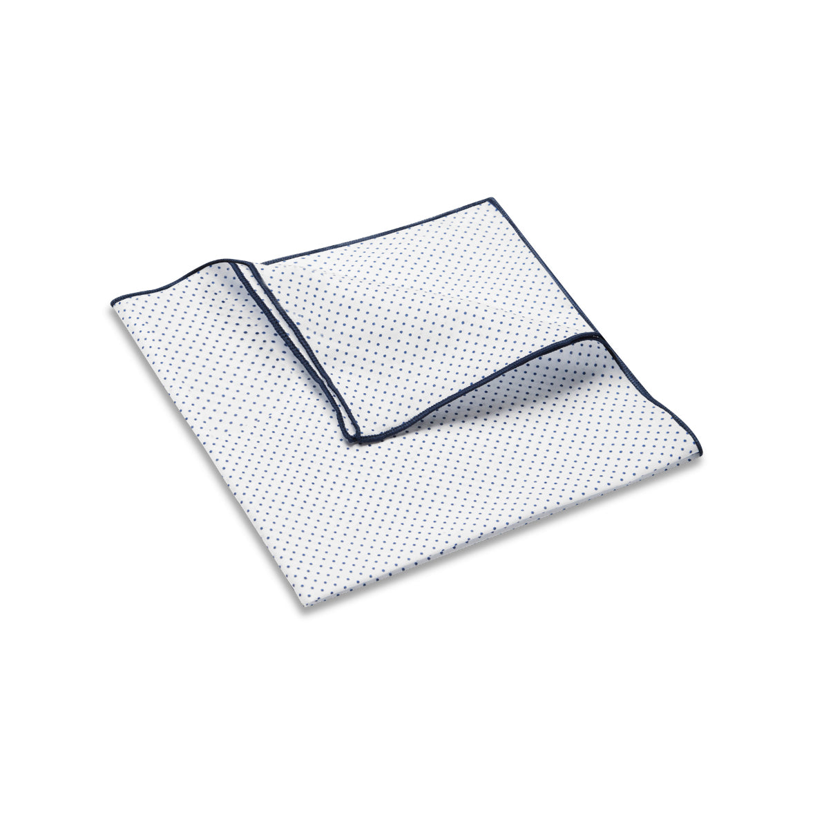 POCKET SQUARE. Spot Print. Black/White-Pocket Squares-PEROZ Accessories