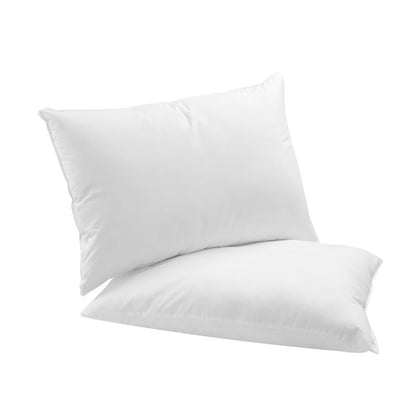 Bedra Pillow Duck Feather Down Standard Pillows Cotton Cover - Twin Pack-Pillow-PEROZ Accessories
