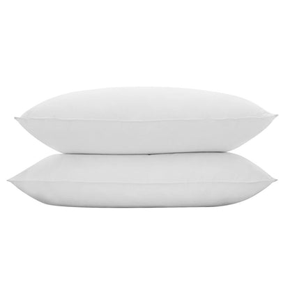 Bedra Pillow Duck Feather Down Standard Pillows Cotton Cover - Twin Pack-Pillow-PEROZ Accessories