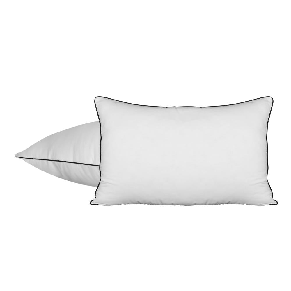 Bedra 75 x 50cm Pillow with Duck Feather Standard Pillow Cotton Cover Twin Pack