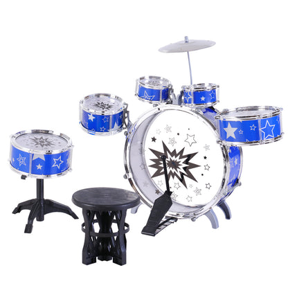 Keezi 11 Piece Kids Drum Set-Baby &amp; Kids &gt; Toys-PEROZ Accessories