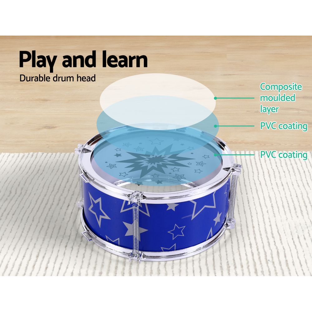 Keezi 11 Piece Kids Drum Set-Baby &amp; Kids &gt; Toys-PEROZ Accessories