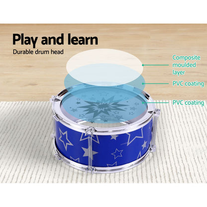 Keezi 11 Piece Kids Drum Set-Baby &amp; Kids &gt; Toys-PEROZ Accessories