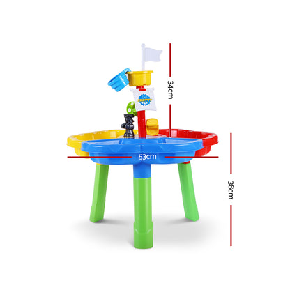 Keezi Kids Beach Sand and Water Sandpit Outdoor Table Childrens Bath Toys-Baby &amp; Kids &gt; Toys-PEROZ Accessories