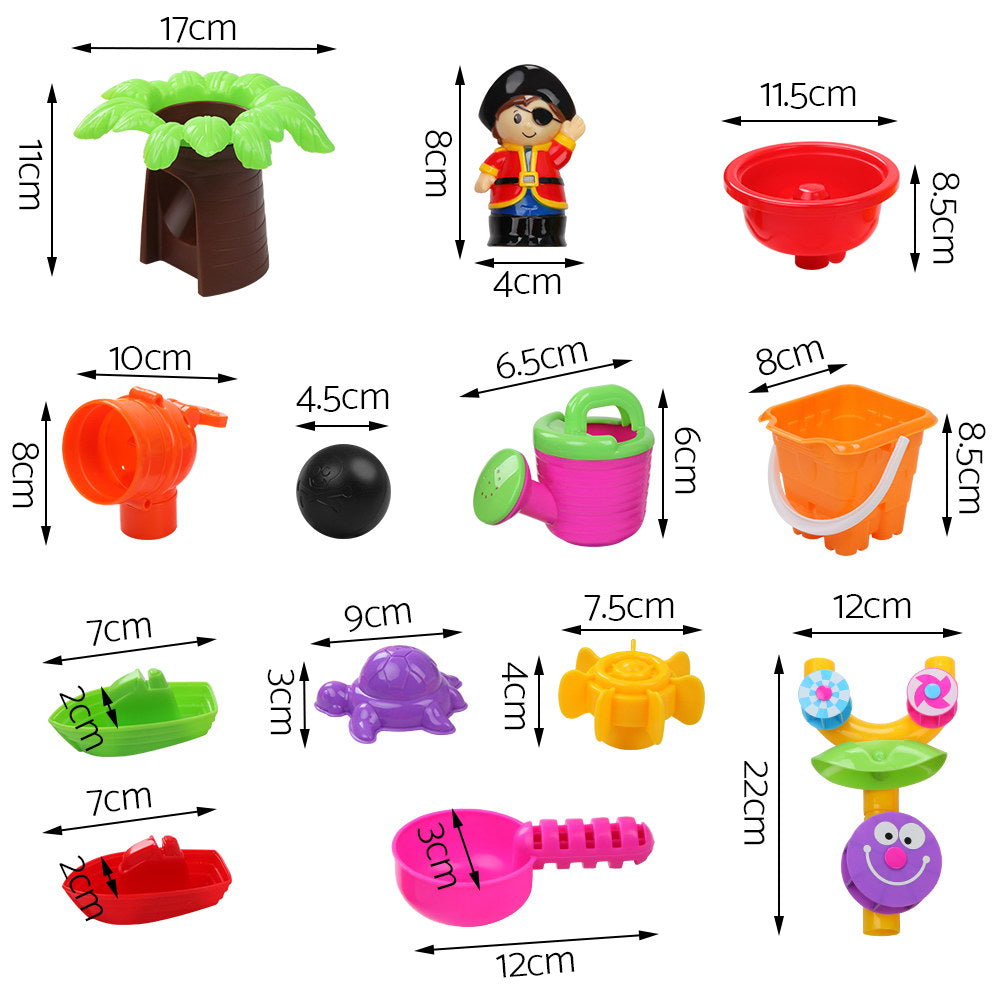 Keezi 20 Piece Kids Pirate Toy Set - Blue-Baby &amp; Kids &gt; Toys-PEROZ Accessories