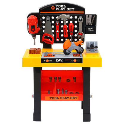 Keezi Kids Pretend Play Set Workbench Tools 54pcs Builder Work Childrens Toys-Baby &amp; Kids &gt; Toys-PEROZ Accessories