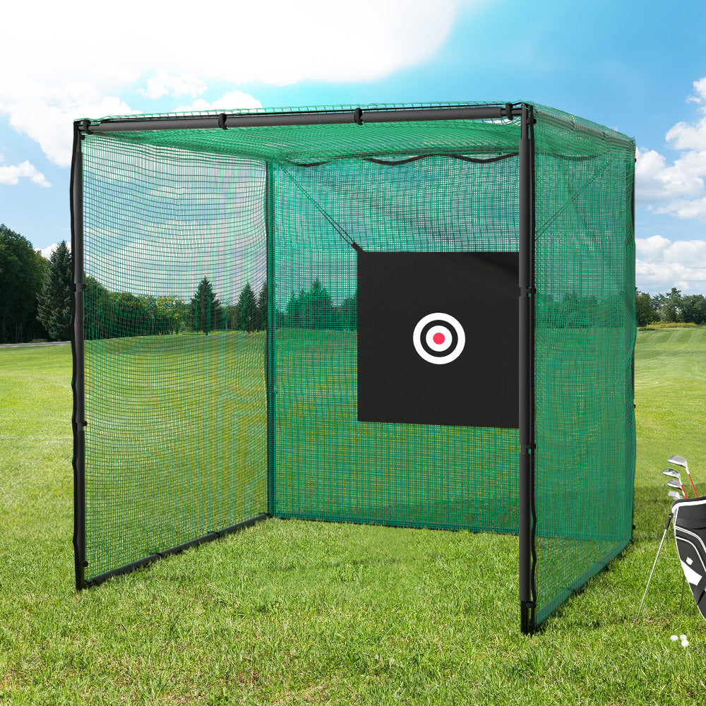 Golf Practice Cage 3M Hitting Net with Steel Frame Football Baseball Training-Sports &amp; Fitness &gt; Golf-PEROZ Accessories