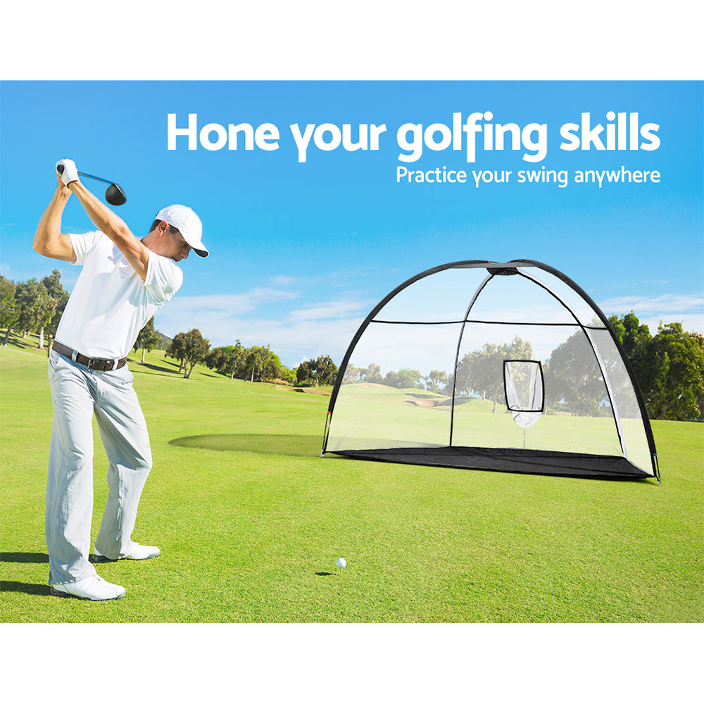 Everfit 3.5M Golf Practice Net Portable Training Aid Driving Target Mat Soccer-Sports &amp; Fitness &gt; Golf-PEROZ Accessories