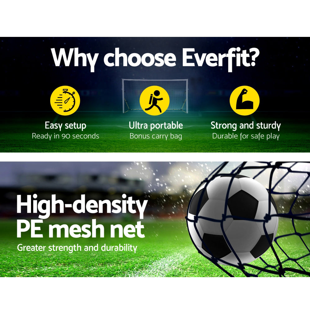 Everfit Portable Soccer Football Goal Net Kids Outdoor Training Sports-Sports &amp; Fitness &gt; Fitness Accessories-PEROZ Accessories
