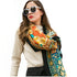 Anyyou 100% Pure Merino Wool Multicolor Tie Pattern Stylish Poncho Winter Large Scarf With Trendy Pashmina Shawl Bandana For Womenfashion Design-Scarves-PEROZ Accessories