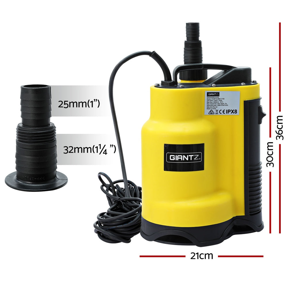 Giantz Garden Water Submersible Pump 400W Dirty Bore Sewerage Tank Well Steel-Tools &gt; Pumps-PEROZ Accessories