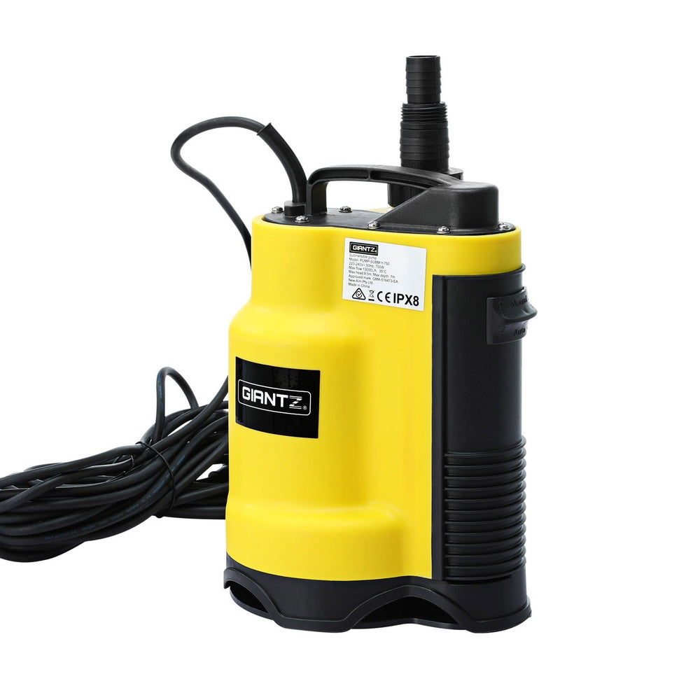 Giantz Garden Water Submersible Pump 750W Dirty Bore Sewerage Tank Well Steel-Tools &gt; Pumps-PEROZ Accessories