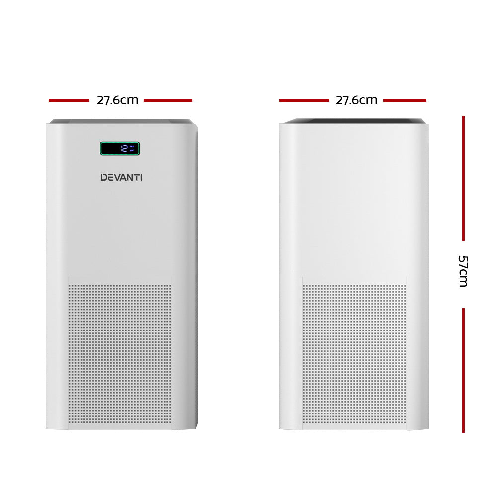 Devanti Air Purifier Home Purifiers HEPA Filter-Appliances &gt; Aroma Diffusers &amp; Humidifiers-PEROZ Accessories