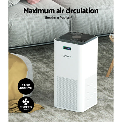 Devanti Air Purifier Home Purifiers HEPA Filter-Appliances &gt; Aroma Diffusers &amp; Humidifiers-PEROZ Accessories