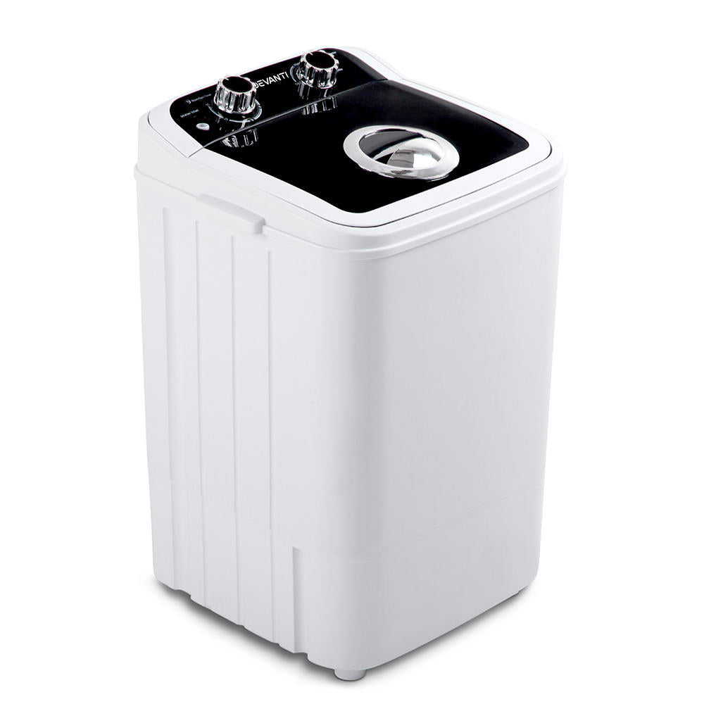 Devanti 4.6KG Mini Portable Washing Machine - Black-Appliances &gt; Washers &amp; Dryers-PEROZ Accessories