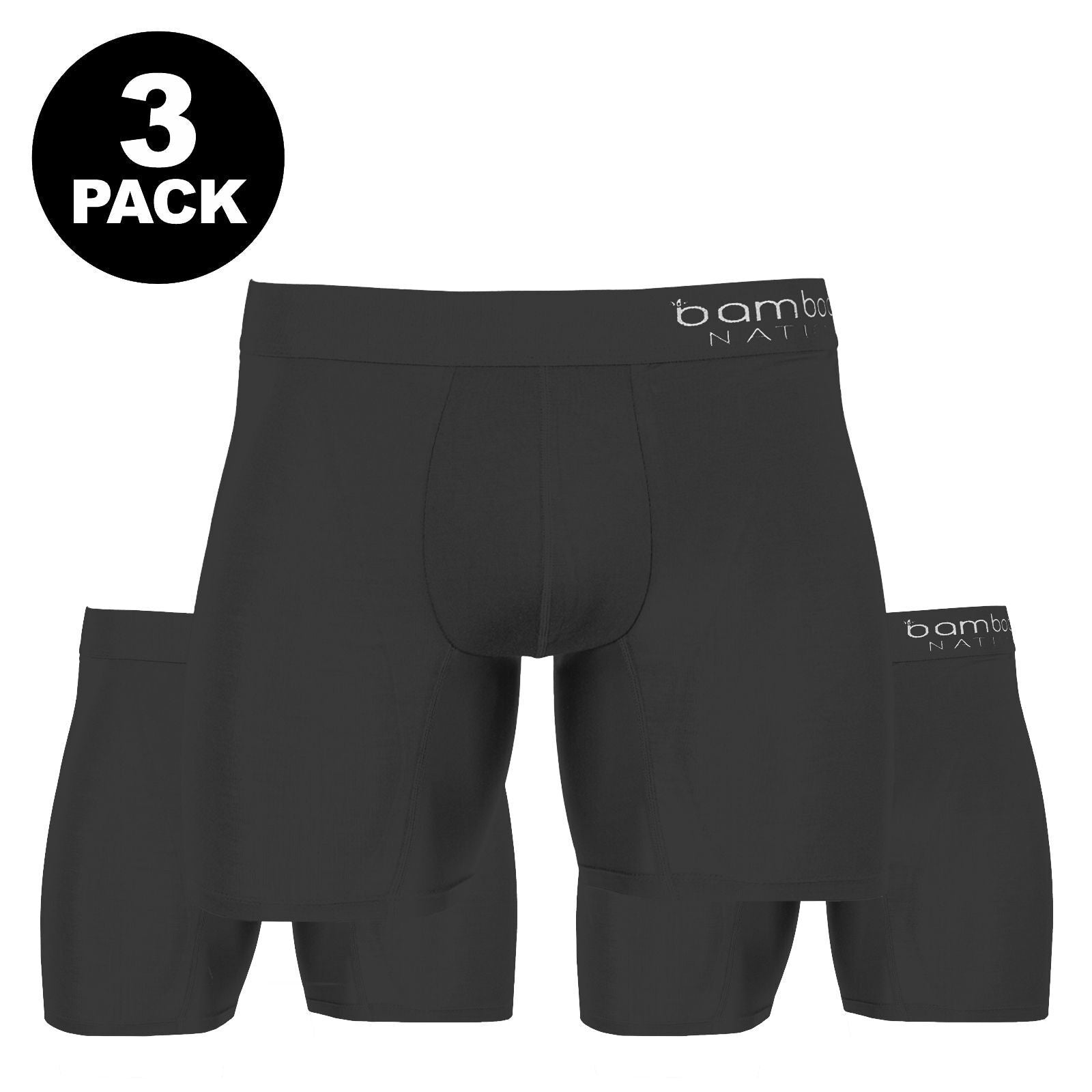 Bamboo Nation Boxer Briefs Mens Bamboo Jocks Underwear Anti Chafe-Underwear-PEROZ Accessories