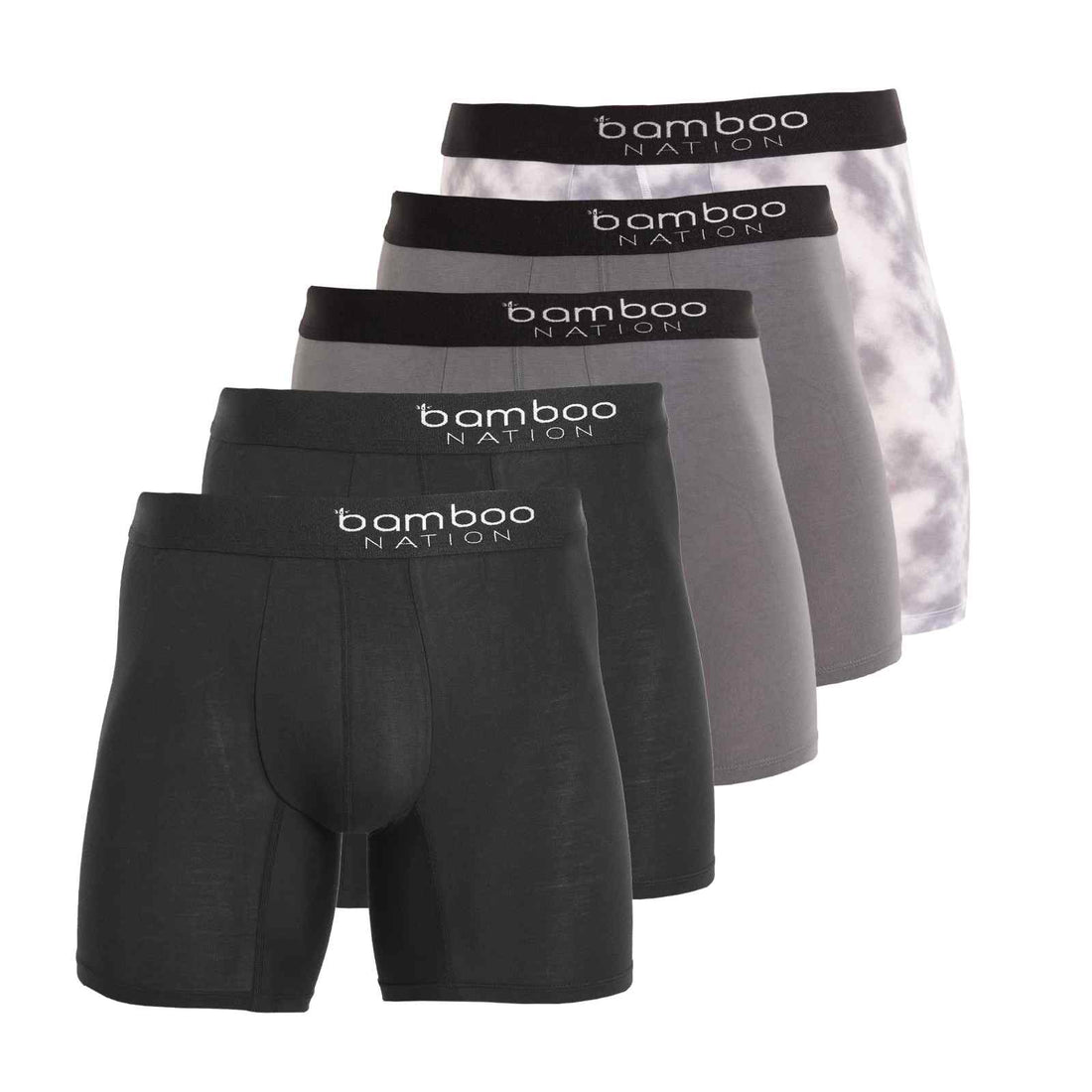 Bamboo Nation Boxer Briefs Mens Bamboo Jocks Underwear Anti Chafe-Underwear-PEROZ Accessories