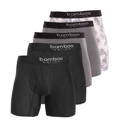 Bamboo Nation Y Front Boxer Briefs Mens Bamboo Jocks Anti Chafe-Underwear-PEROZ Accessories