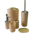 Anyhouz Plastic Bathroom Accessories Sets Apricot Toilet Brush Soap Dish Toothpaste Dispenser Swing Lid Trash Washable for Bath Accessories-Bathroom and Toilet Accessories-PEROZ Accessories