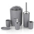 Anyhouz Plastic Bathroom Accessories Sets Gray Toilet Brush Soap Dish Toothpaste Dispenser Swing Lid Trash Washable for Bath Accessories-Bathroom and Toilet Accessories-PEROZ Accessories