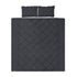 Giselle Quilt Cover Set Diamond Pinch Black - Queen-Home & Garden > Bedding-PEROZ Accessories