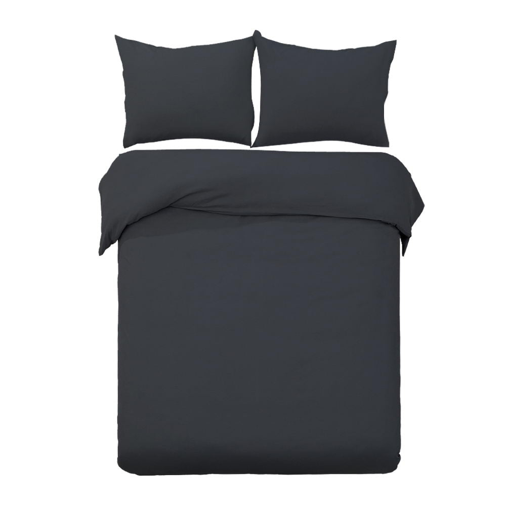 Giselle Quilt Cover Set Classic Black - Super King-Home &amp; Garden &gt; Bedding-PEROZ Accessories