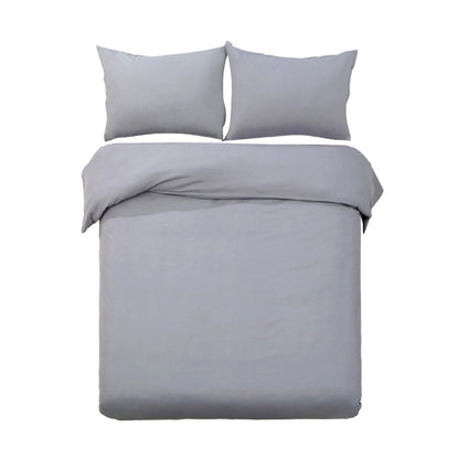 Giselle Quilt Cover Set Classic Grey - Super King-Home &amp; Garden &gt; Bedding-PEROZ Accessories