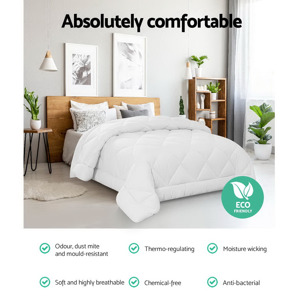 Giselle Bedding King Size 700GSM Microfibre Bamboo Microfiber Quilt-Home &amp; Garden &gt; Bedding-PEROZ Accessories