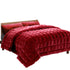 Giselle Bedding Faux Mink Quilt Super King Burgundy-Home & Garden > Bedding-PEROZ Accessories