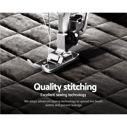 Giselle Bedding Faux Mink Quilt Double Size Charcoal-Quilts-PEROZ Accessories