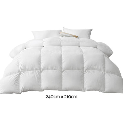 Giselle Bedding King Size 700GSM Goose Down Feather Quilt-Home &amp; Garden &gt; Bedding-PEROZ Accessories